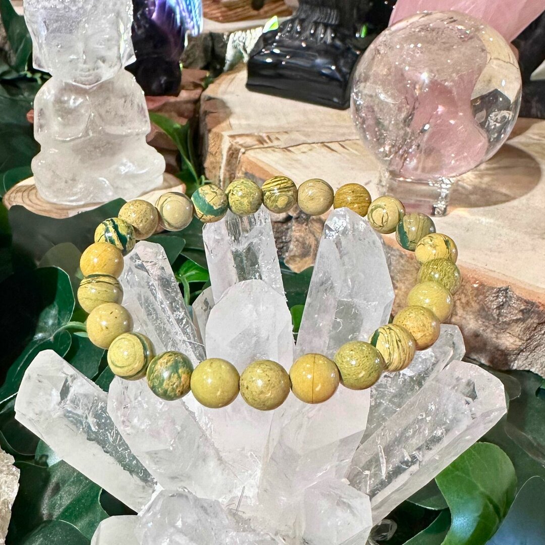 Bracelet Muscovite Verte - 8mm