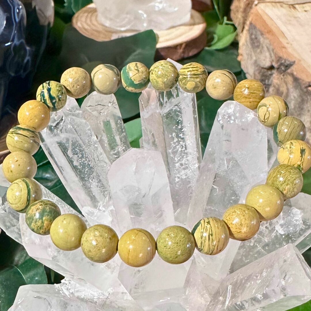 Bracelet Muscovite Verte - 8mm