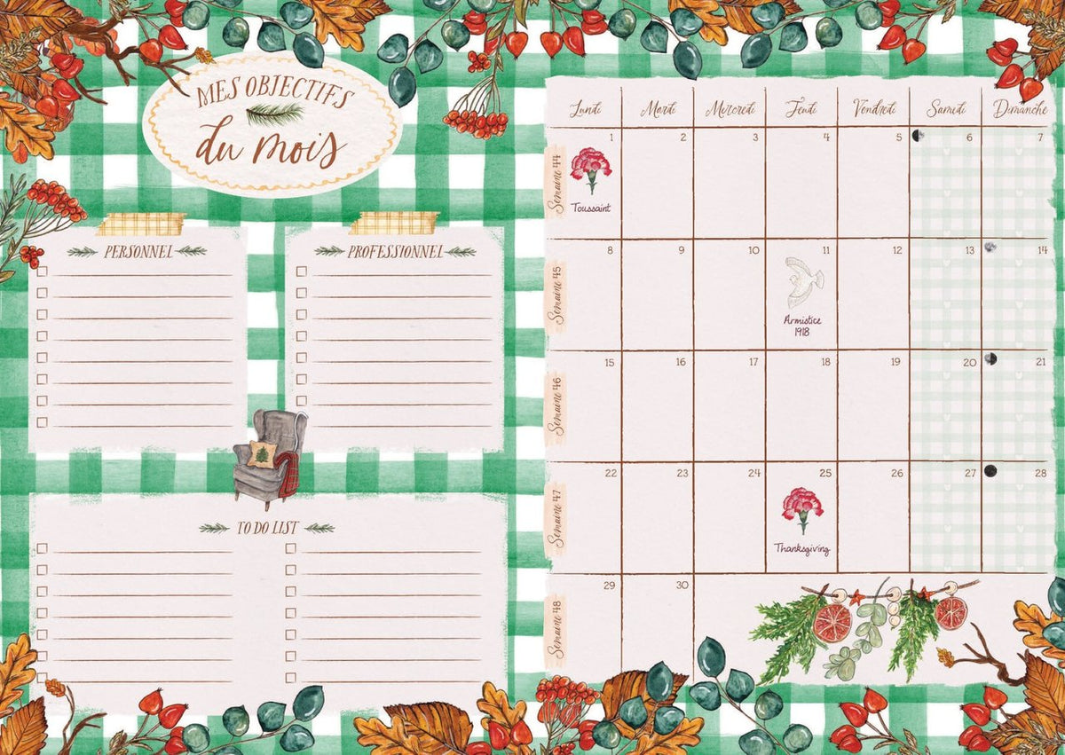 Mon agenda cosy des 4 saisons 2027 - Caro From Woodland