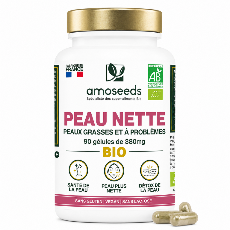 Complexe Peau Nette Bio – Pensée Sauvage, Ortie & Bardane – 90 gélules