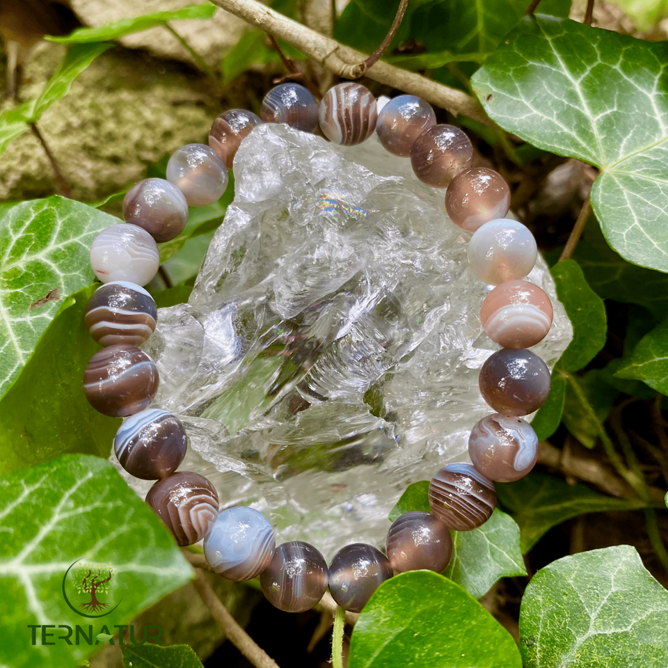 Bracelet Agate du Botswana - 8mm