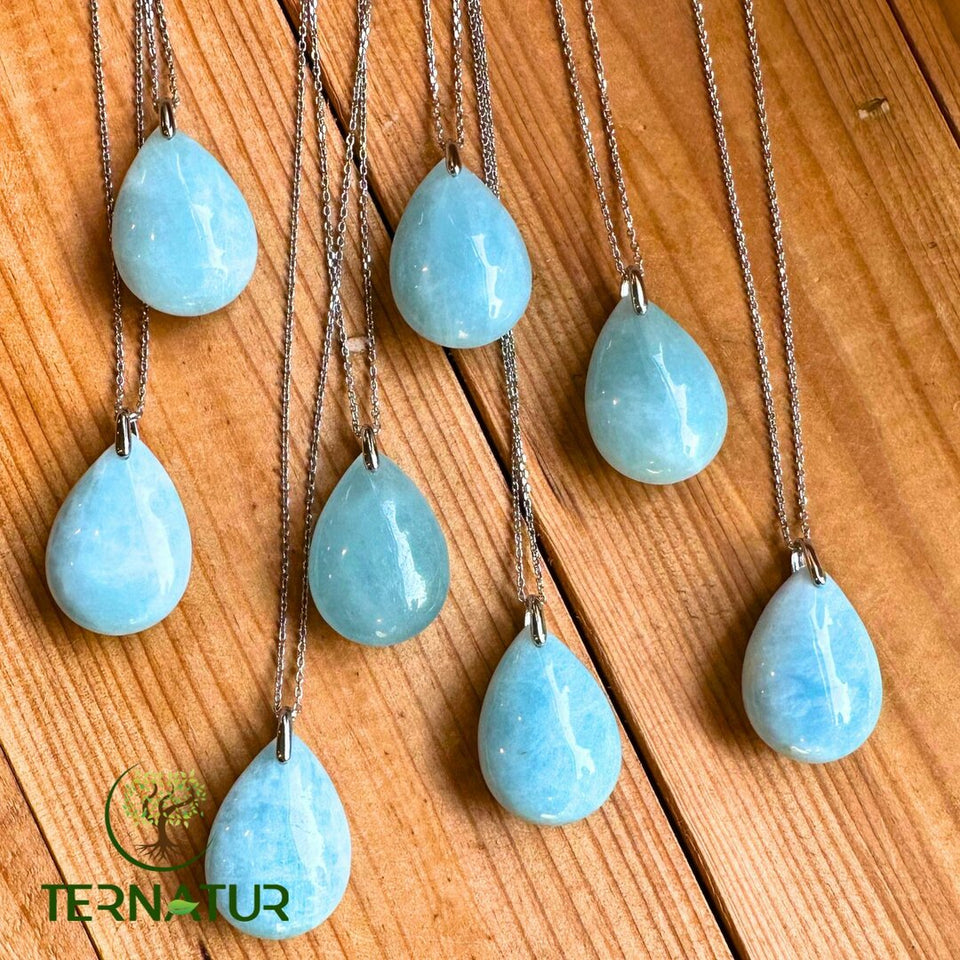 Pendentif en Aigue Marine goutte