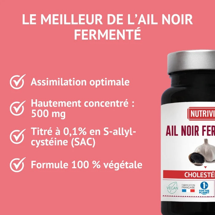 Ail Noir Fermenté – 500 mg – 30 gélules – Nutrivie