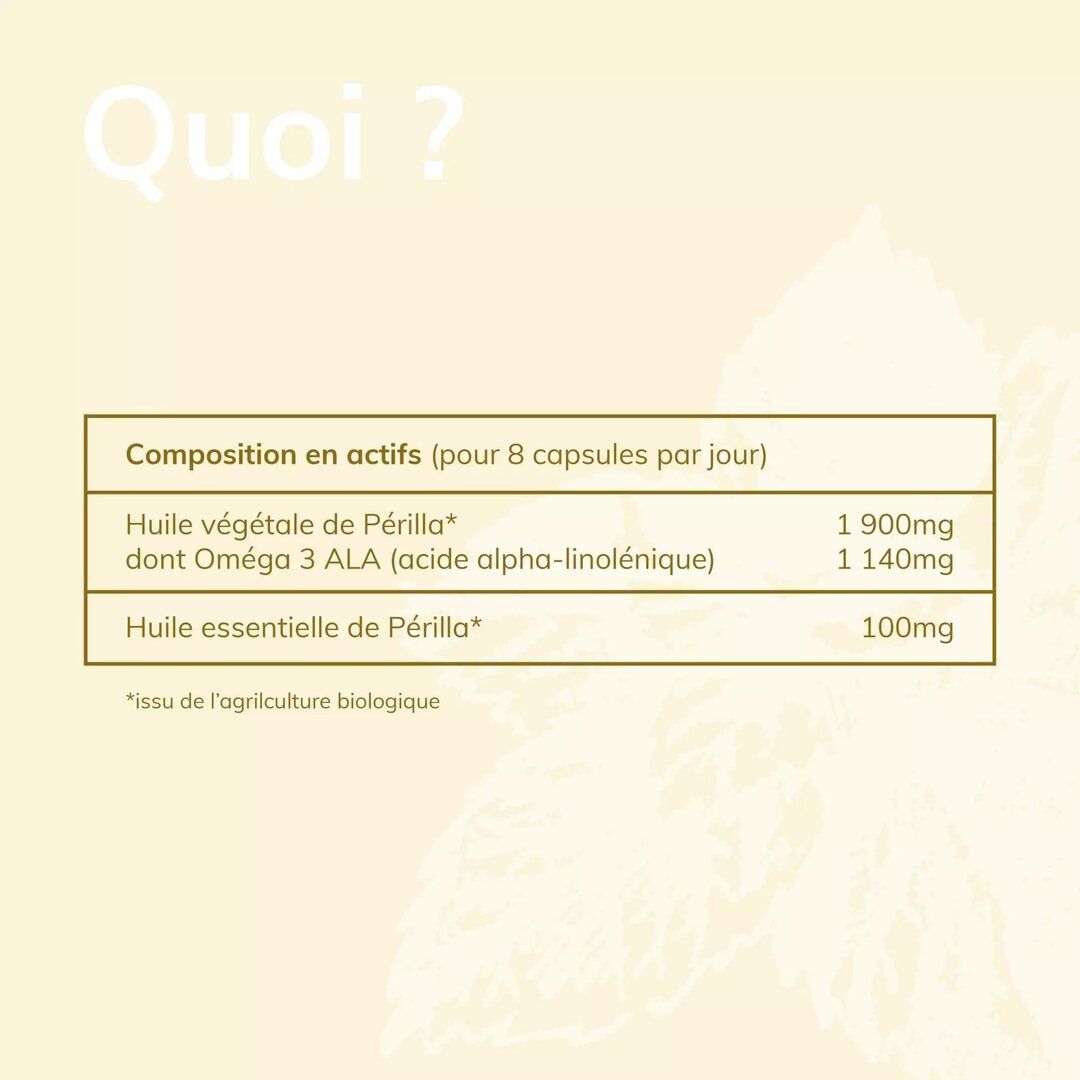 Allerg’Aroma Bio – Périlla & Oméga 3 – 40 Capsules – Salvia Nutrition