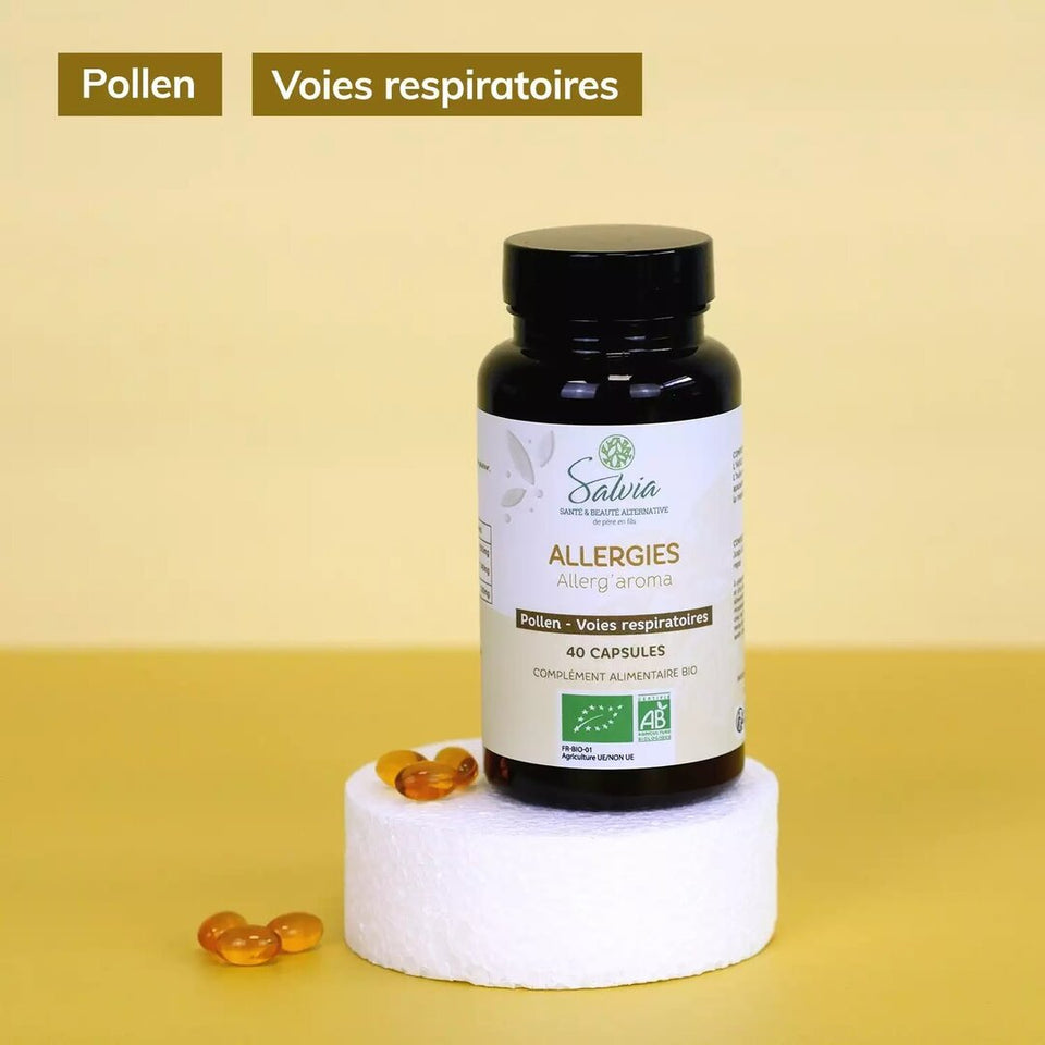 Allerg’Aroma Bio – Périlla & Oméga 3 – 40 Capsules – Salvia Nutrition
