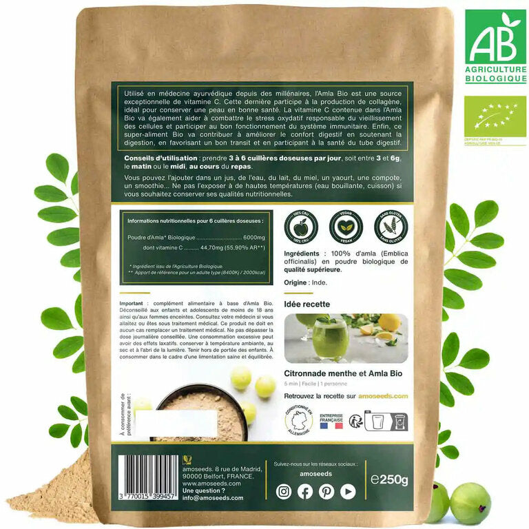 Poudre d’Amla Bio – 250gr