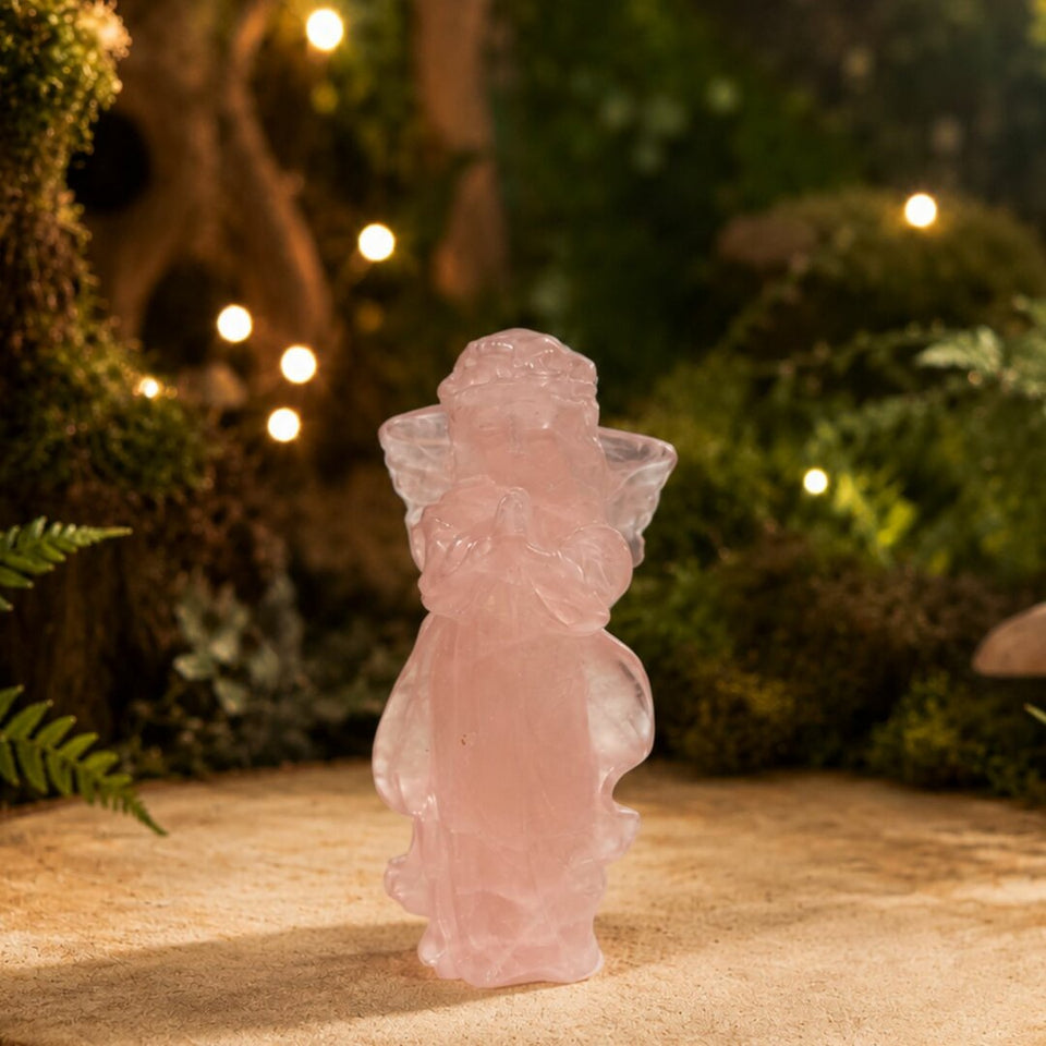 Ange en Quartz Rose