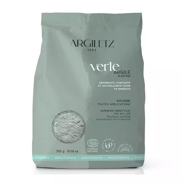 Argile Verte Surfine – Poudre Toutes Applications – 300 g – Argiletz