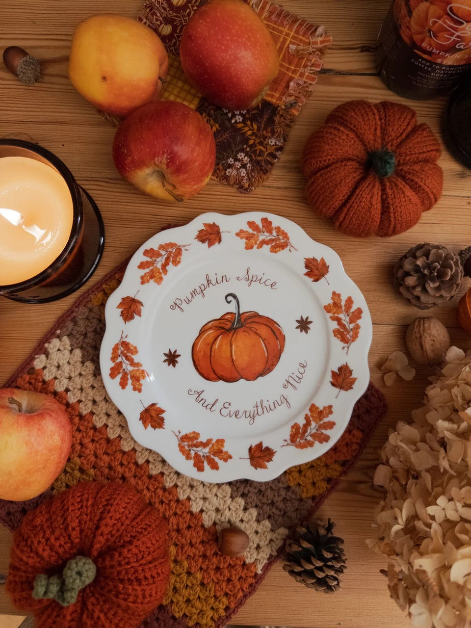 Assiette Pumpkin Spice en porcelaine