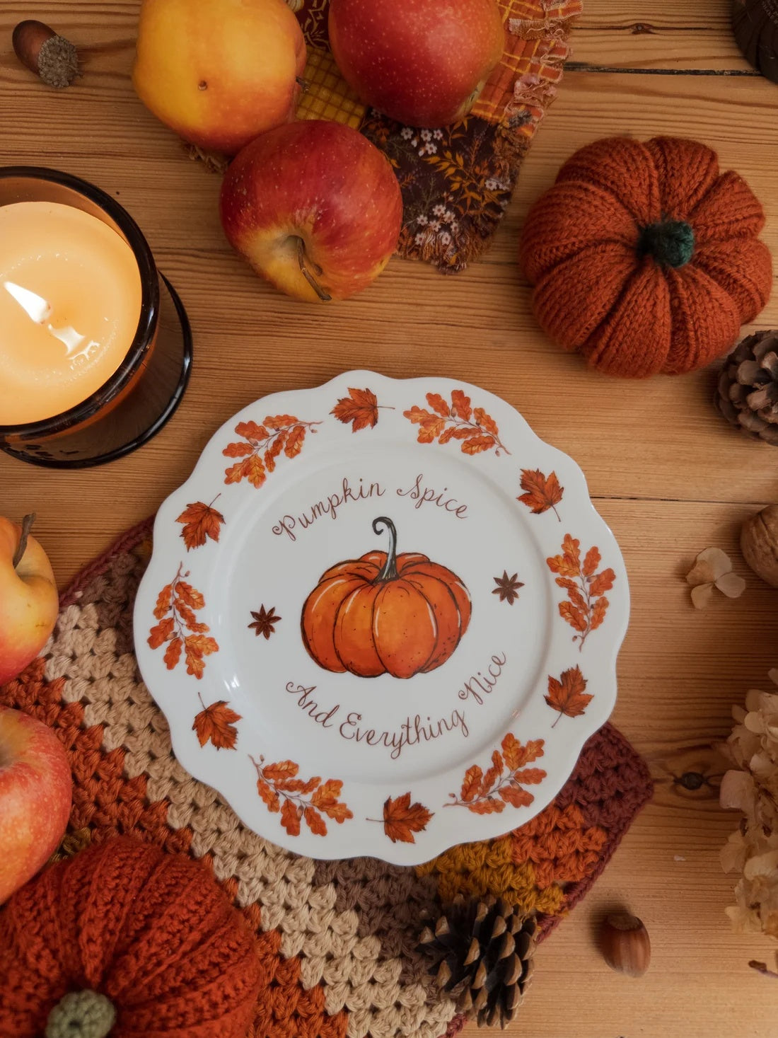 Assiette Pumpkin Spice en porcelaine