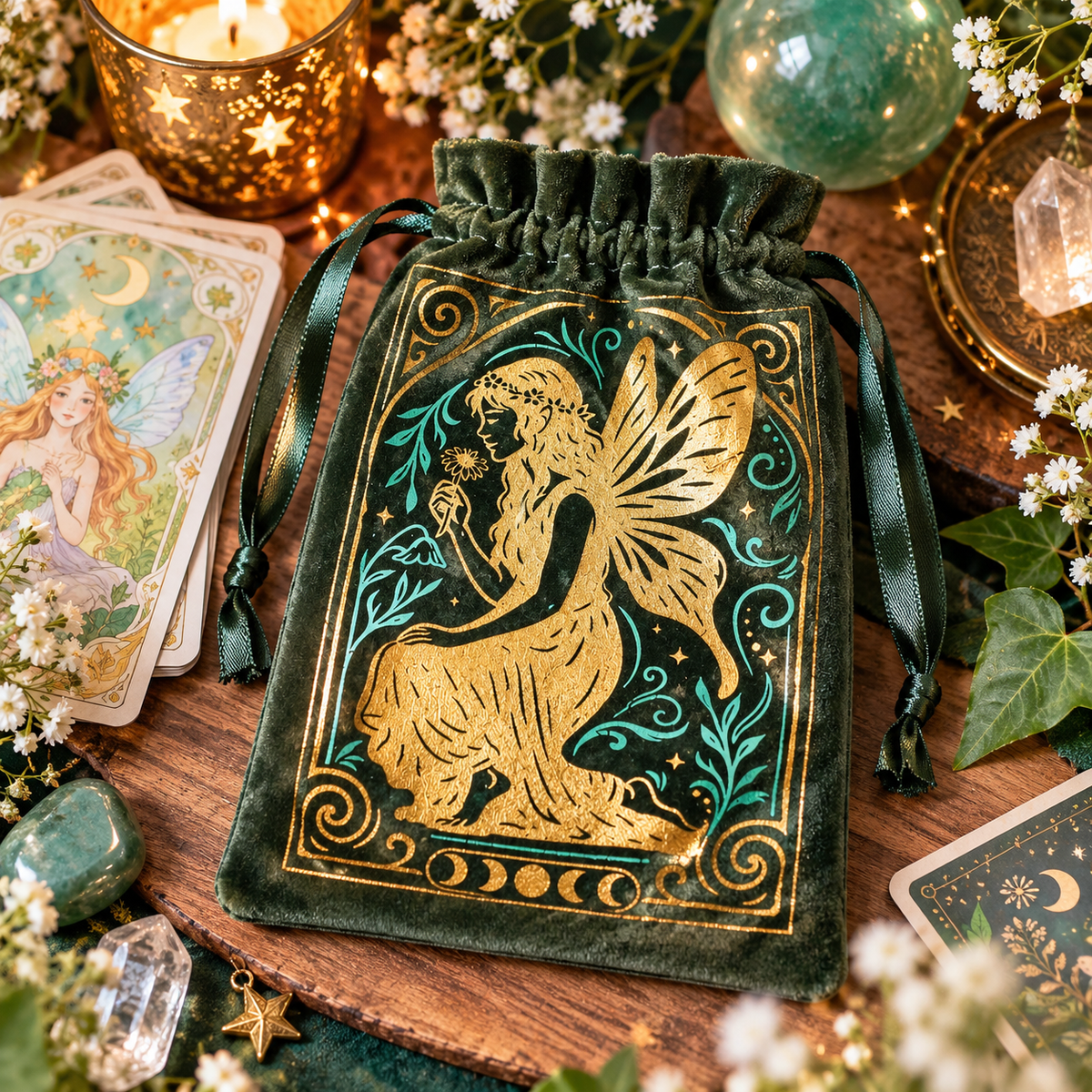 Pochette en Velours « Poussière d’Étoiles » de Fée