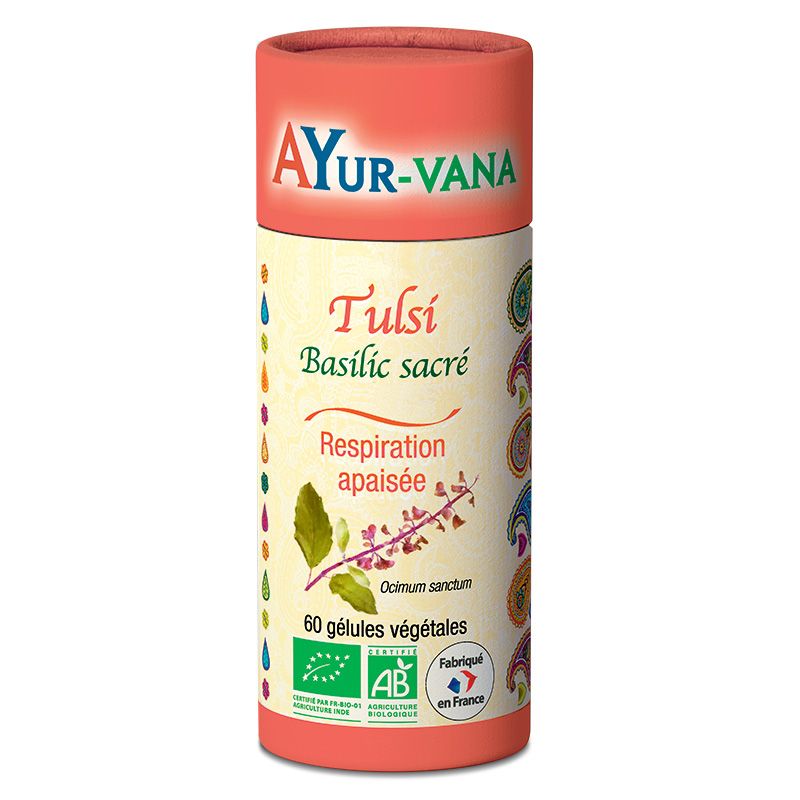 Tulsi Basilic Sacré – AYur-vana – 60 gélules végétales