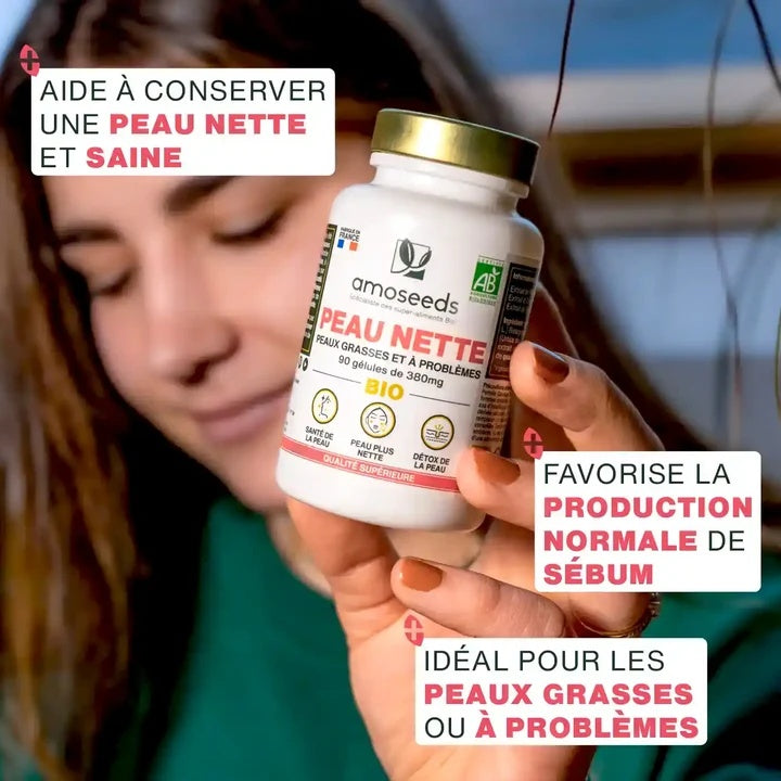 Complexe Peau Nette Bio – Pensée Sauvage, Ortie & Bardane – 90 gélules