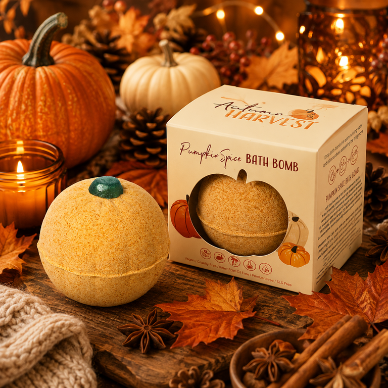Bombe de Bain Pumpkin Spice – Citrouille Épicée