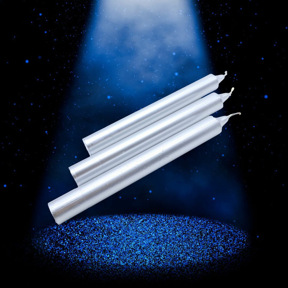 Bougie de Rituel Teintée - Argent