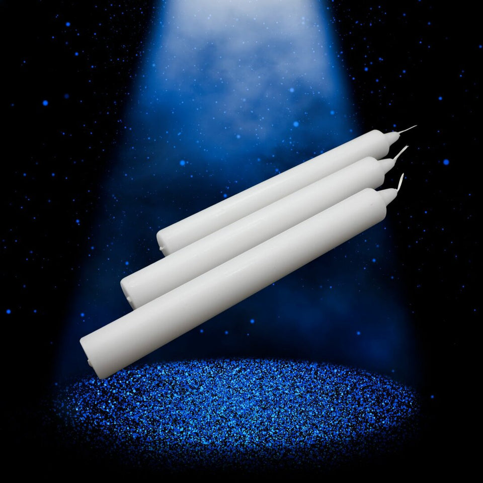 Bougie de Rituel Teintée dans la Masse - Blanche
