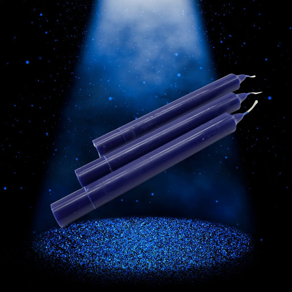 Bougie de Rituel Teintée dans la Masse - Bleu