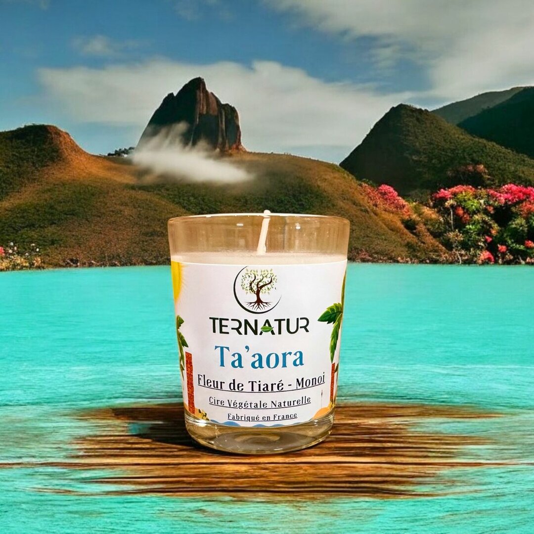 Bougie Ta'aora / Fleur de Tiaré - Monoi / 130gr