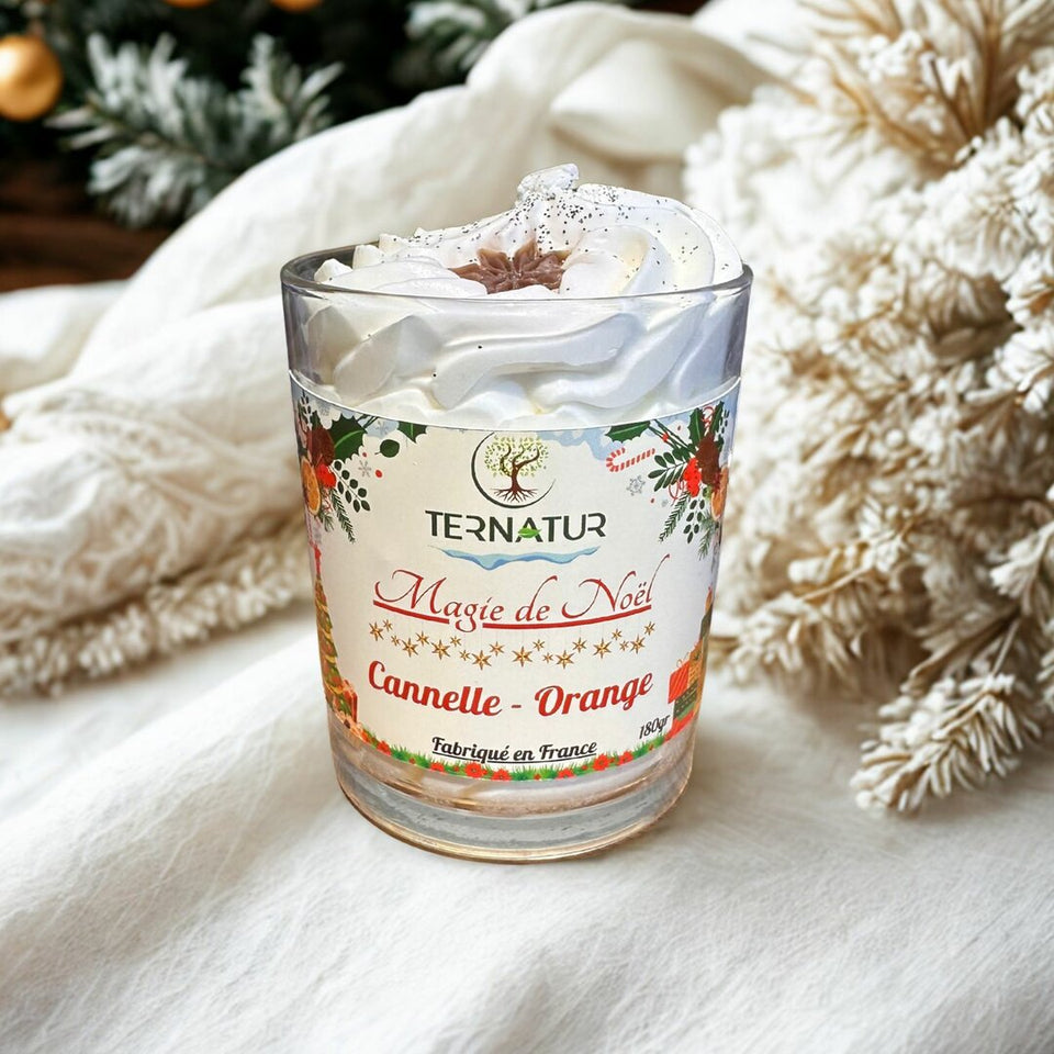 Bougie "Magie de Noël" - Senteur Cannelle/Orange