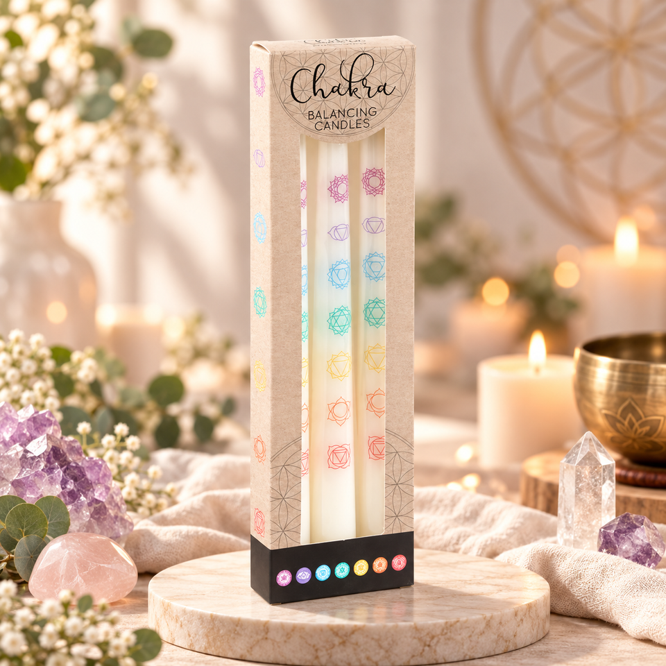 Lot de 3 Bougies 7 Chakras