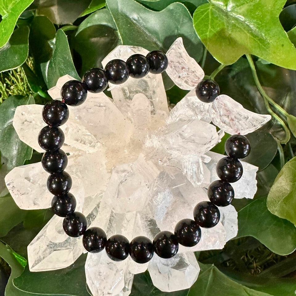 Bracelet Ange Obsidienne – Protection & Éveil Spirituel - 8mm