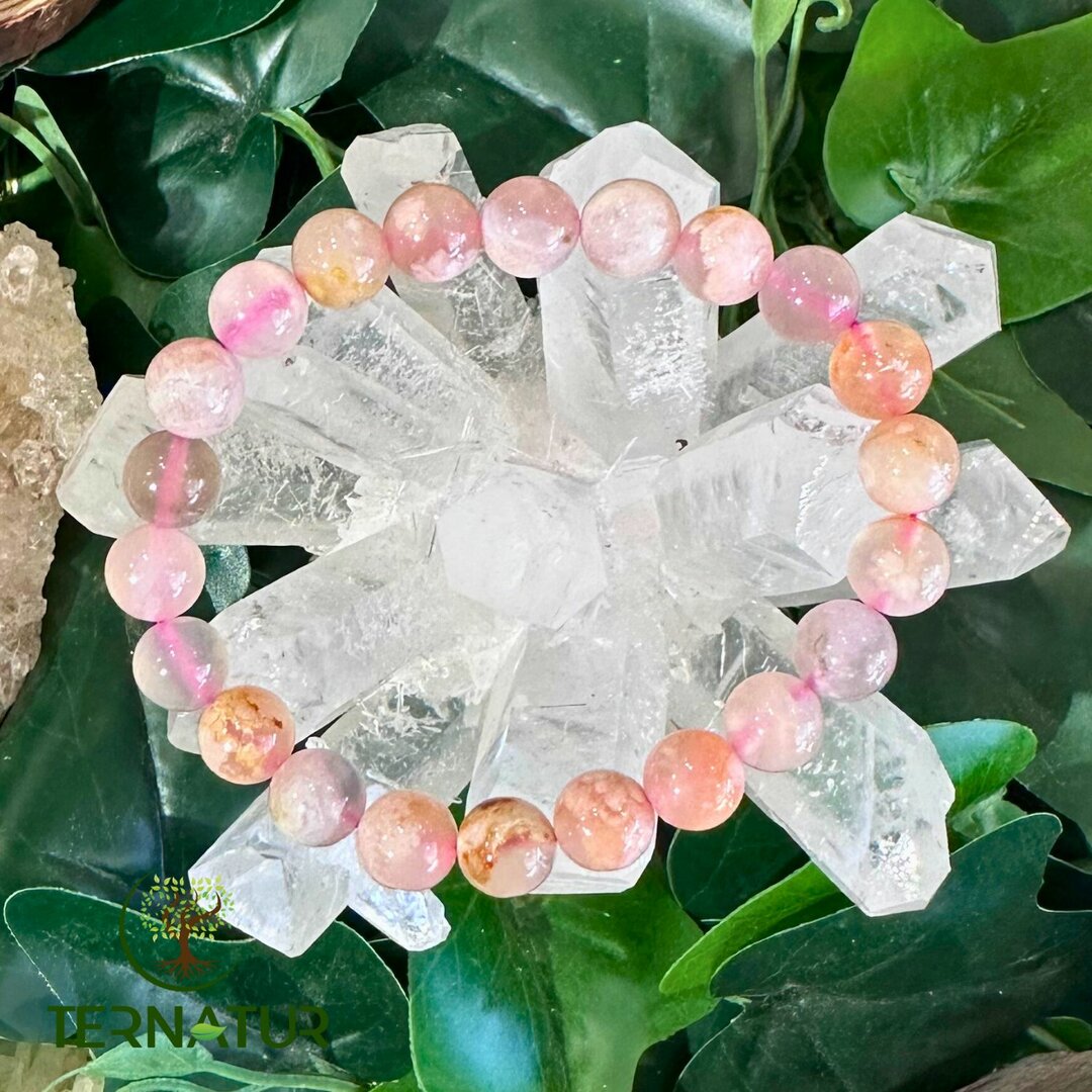 Bracelet Calcédoine Rose - 8mm