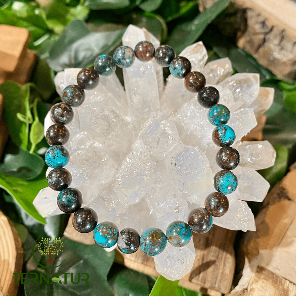 Bracelet Chrysocolle du Congo - 8mm