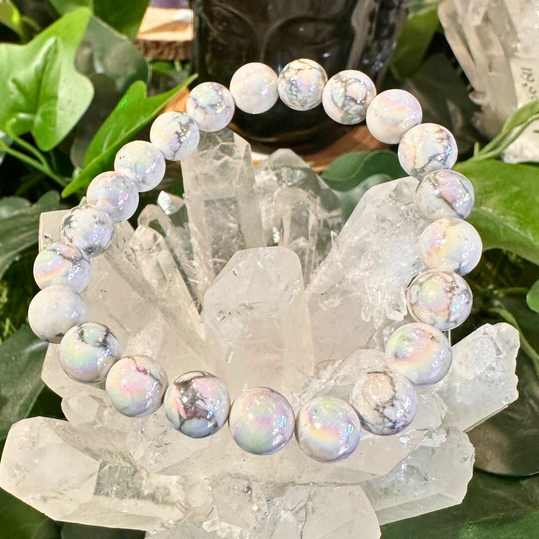 Bracelet Howlite Aura – Apaisement & Énergie Spirituelle - 8mm