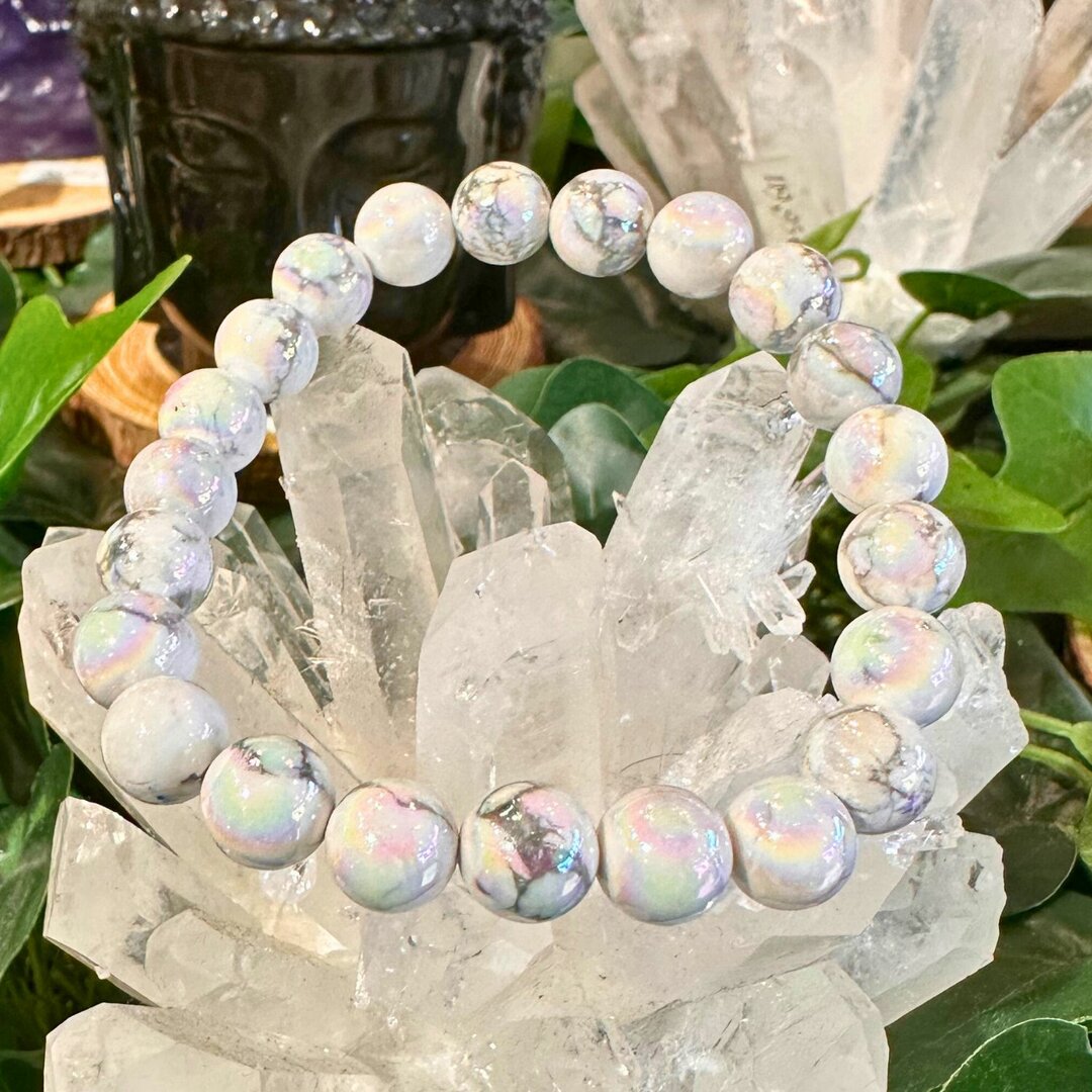 Bracelet Howlite Aura – Apaisement & Énergie Spirituelle - 8mm