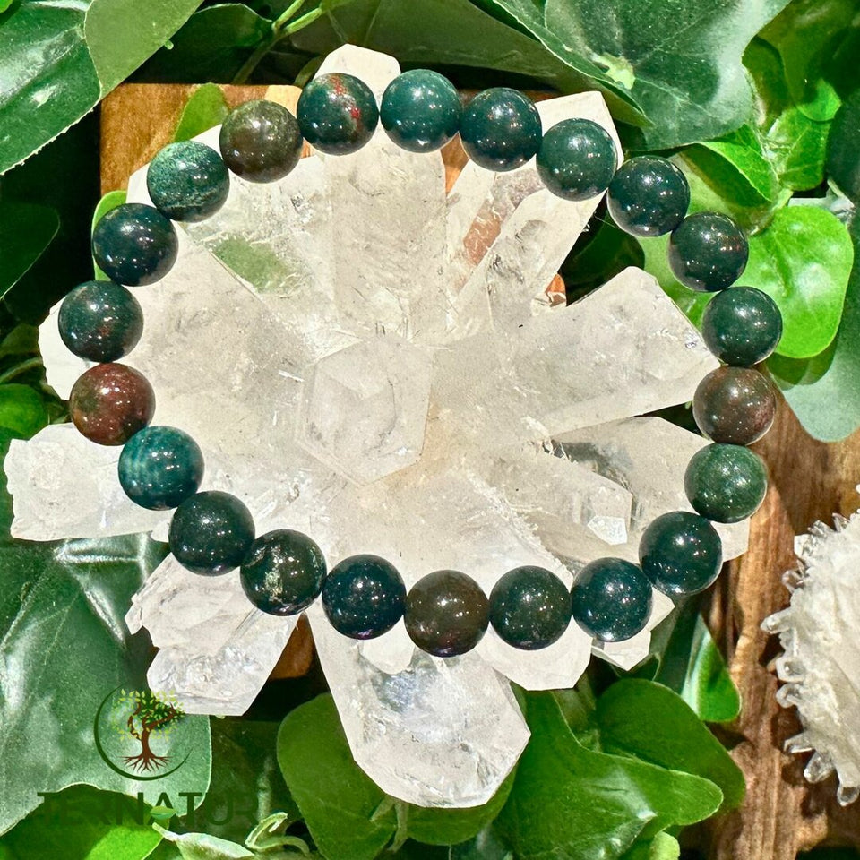 Bracelet Jaspe Sanguin Héliotrope - 8mm