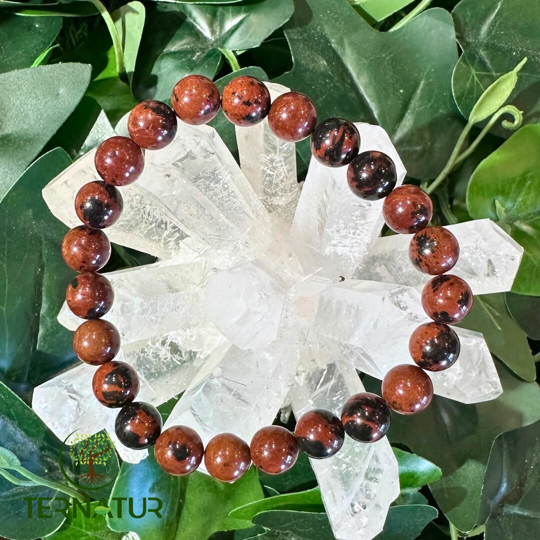 Bracelet Obsidienne Acajou - 8mm