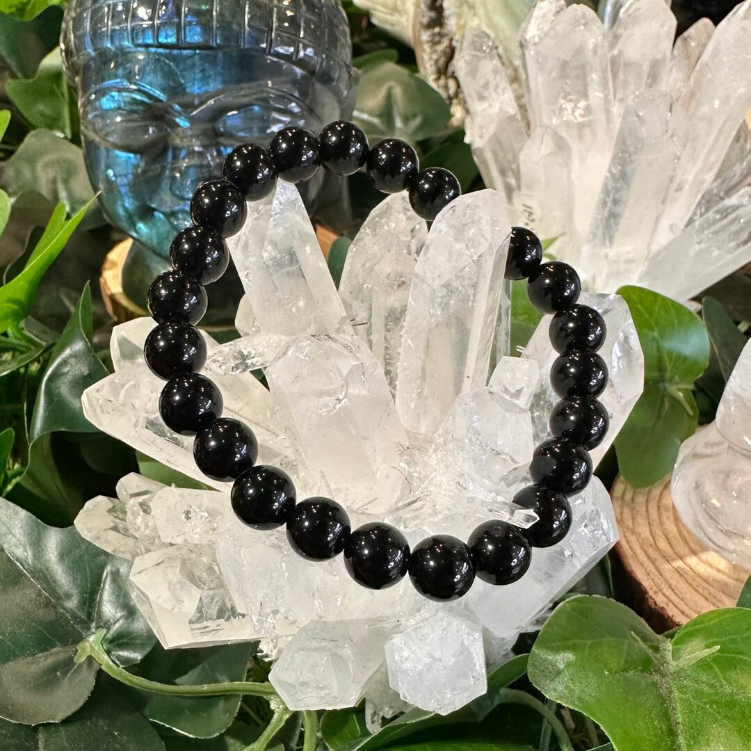 Bracelet Obsidienne Noire - 8mm