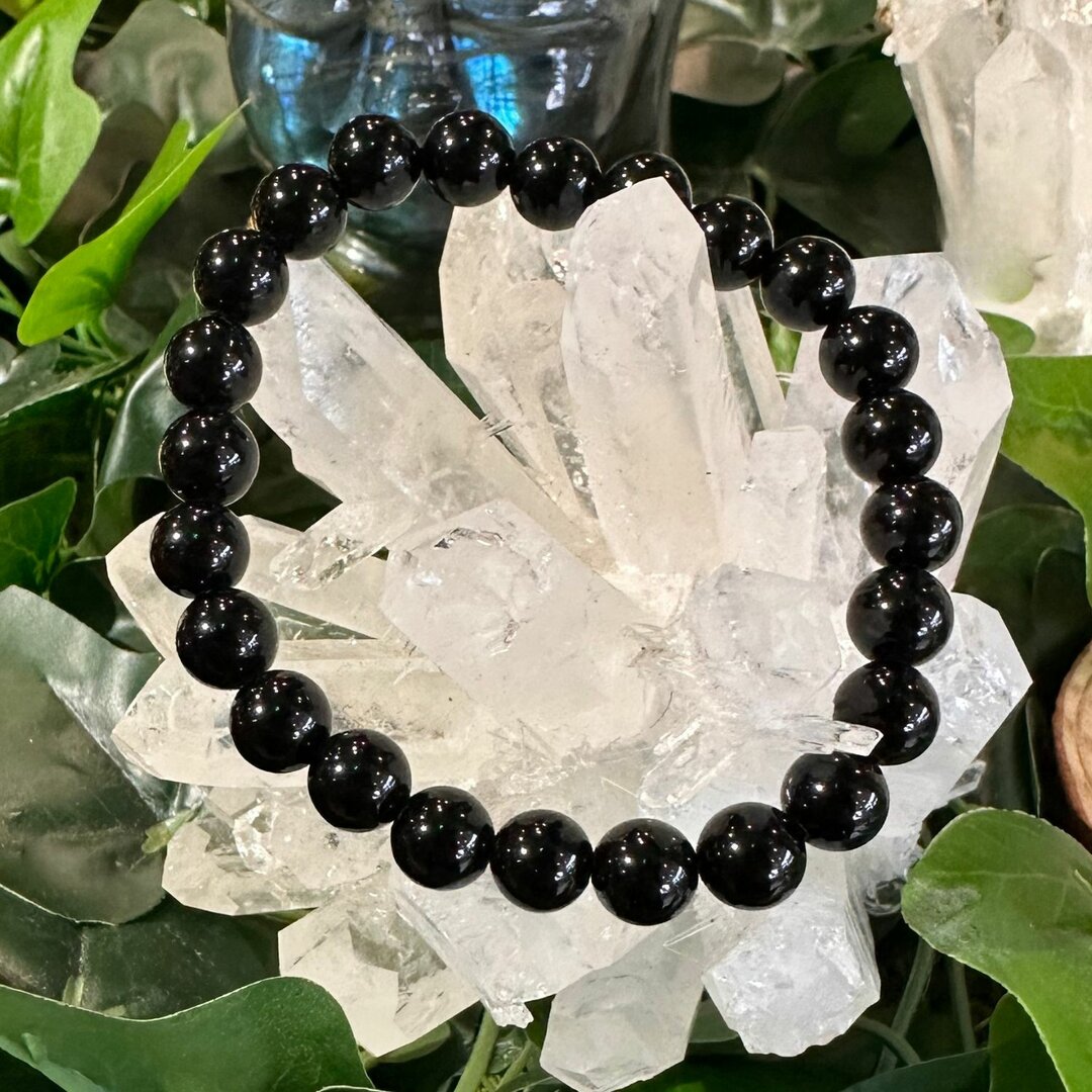 Bracelet Obsidienne Noire - 8mm