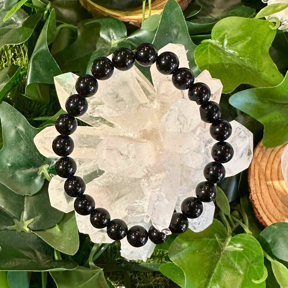 Bracelet Obsidienne Noire - 8mm