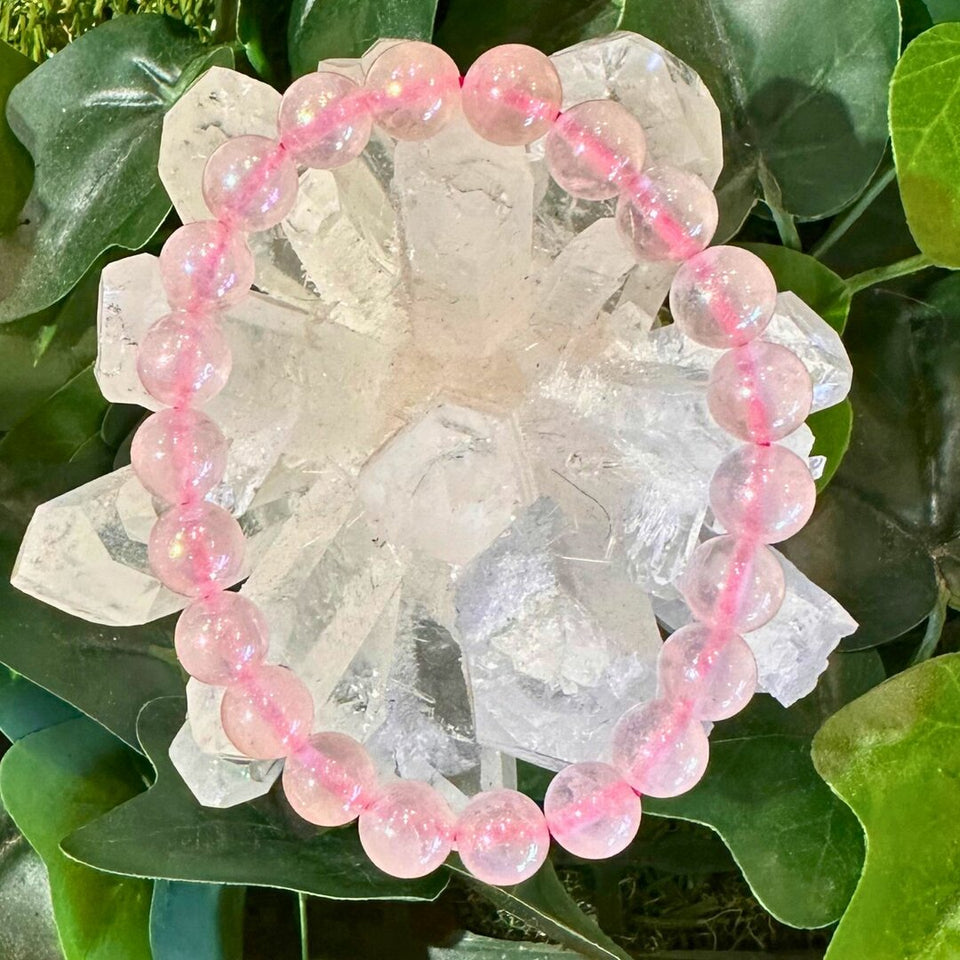 Bracelet Quartz Rose Aura - 8mm