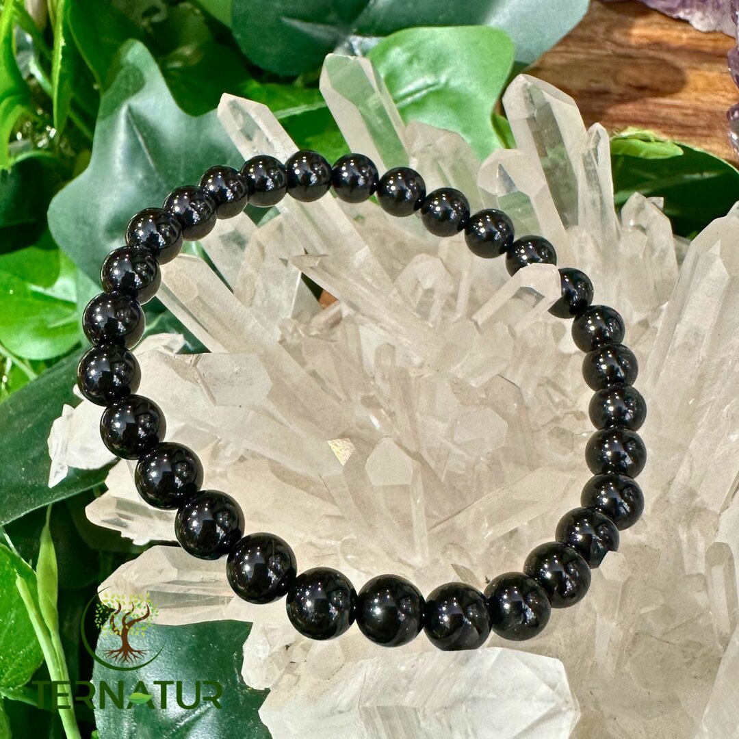 Bracelet Spinelle Noire - 8mm