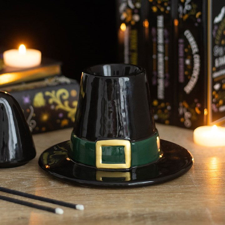 Brûle-Parfum « Chapeau de Sorcière » – Noir & Vert