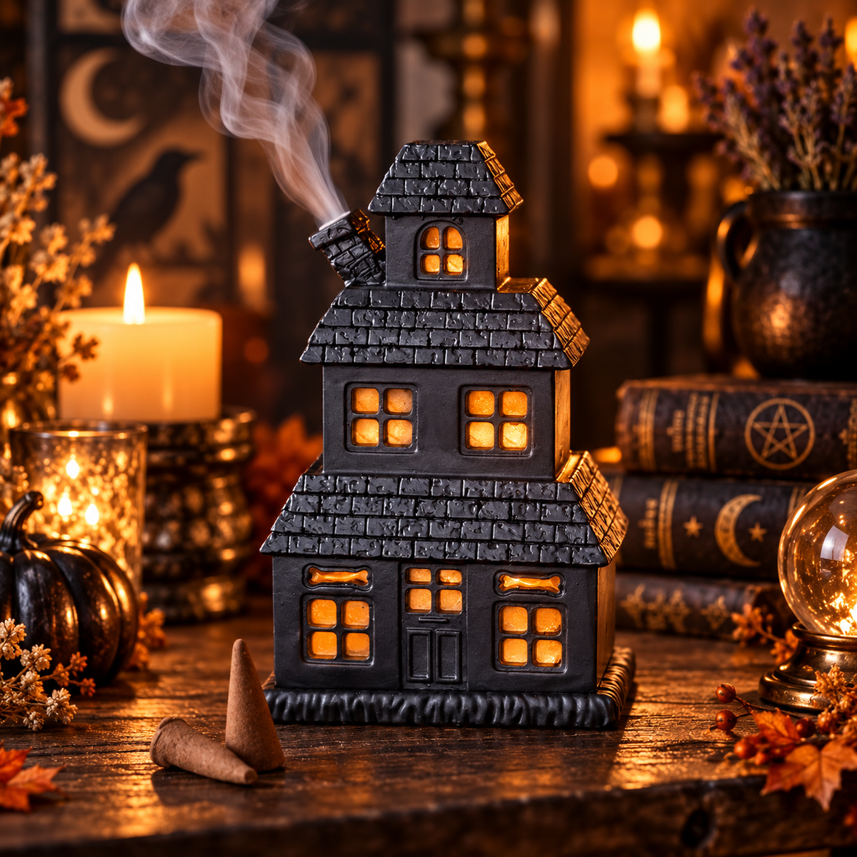 Porte-Cônes d’Encens Maison Hantée – 15 cm