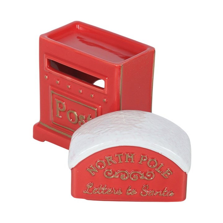 Diffuseur d’huiles & Chauffe-cire Boîte aux Lettres de Noël – « Lettres au Père Noël » en Céramique