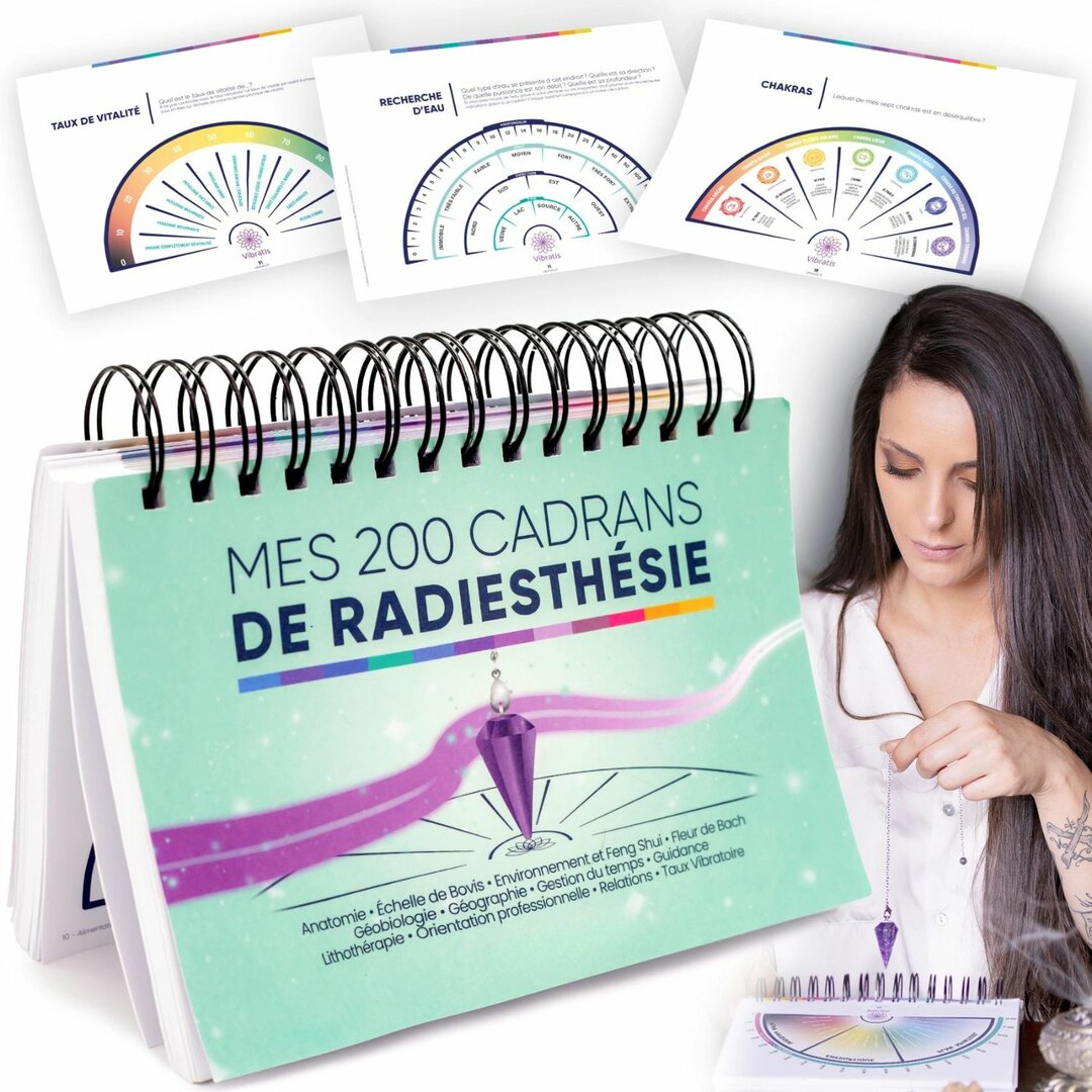 200 planches de radiesthésie - Livre de cadrans pour pendule