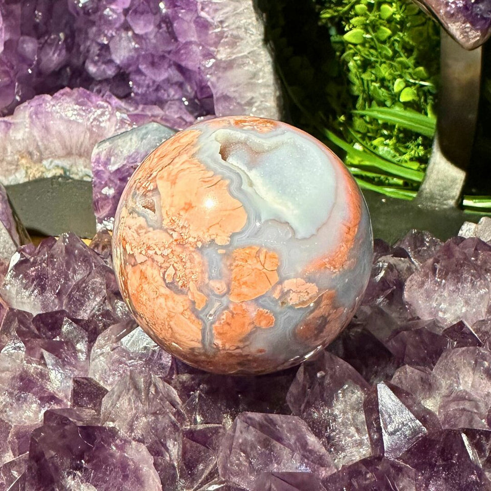 Sphère Calcédoine Rose - 62,8mm