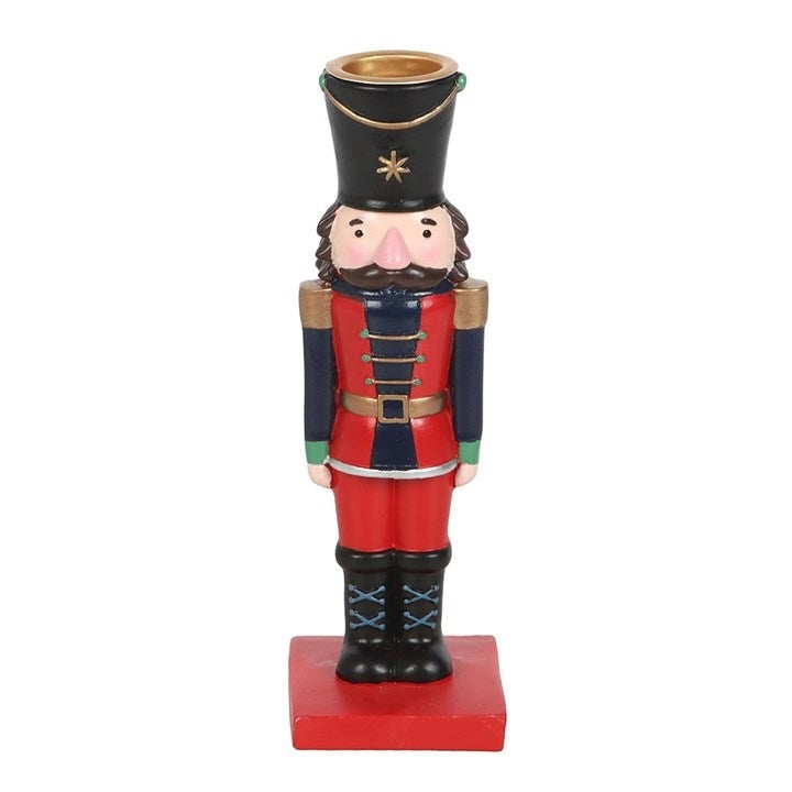 Bougeoir Casse-Noisette avec Bougie Conique – Charme Traditionnel de Noël