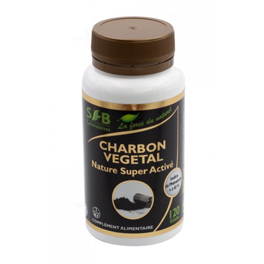 Charbon Végetal Super Activé Nature - 120 Gélules - SFB Laboratoires