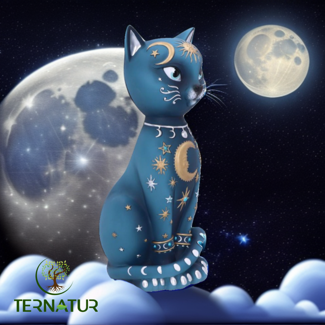 Statuette Chat Céleste