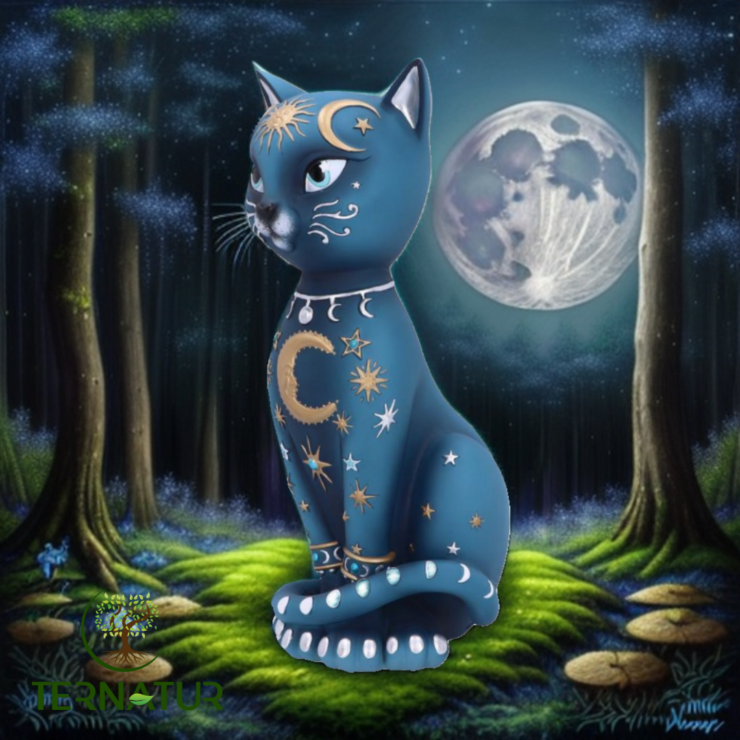 Statuette Chat Céleste