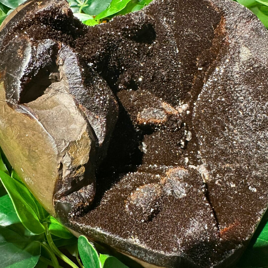 Coeur en Septaria sauvage de Madagascar avec inclusions de Cristal de Roche - 1.960kg