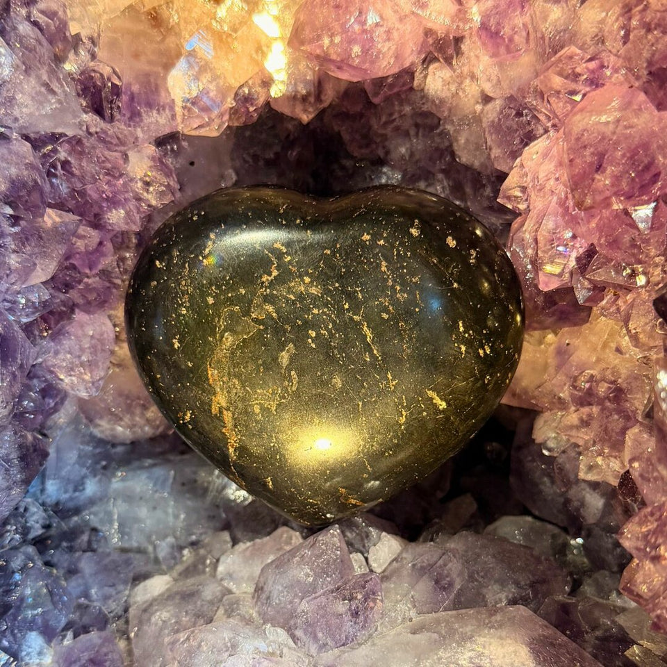 Coeur en Tourmaline Noire - 8,5cm