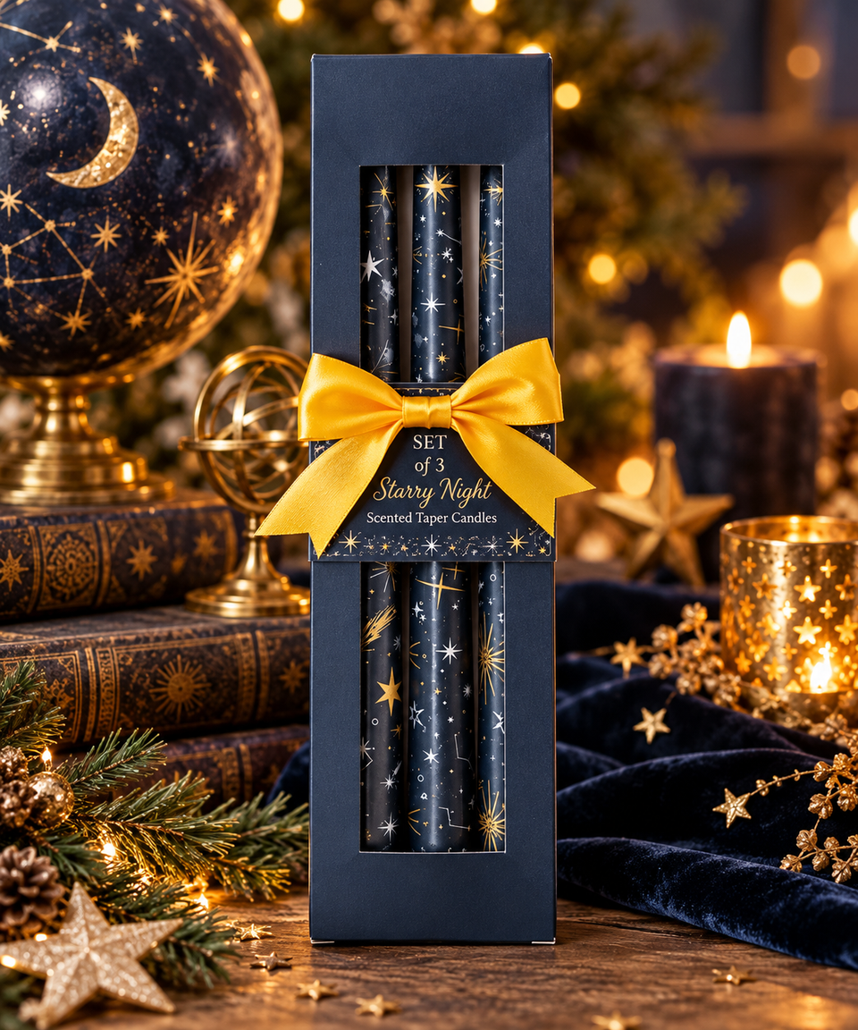 Lot de 3 Bougies Nuit Étoilée