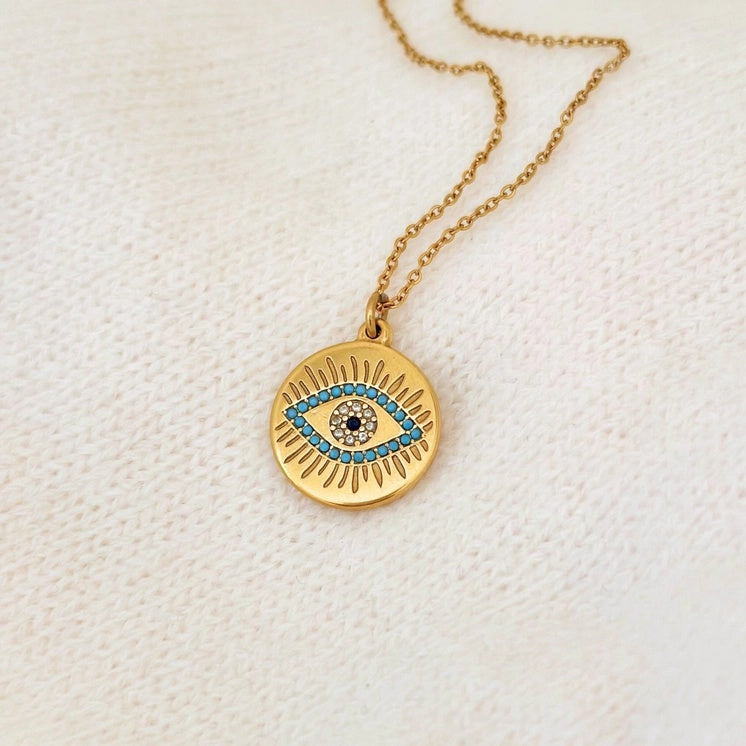 Collier Œil Porte-Bonheur Scintillant