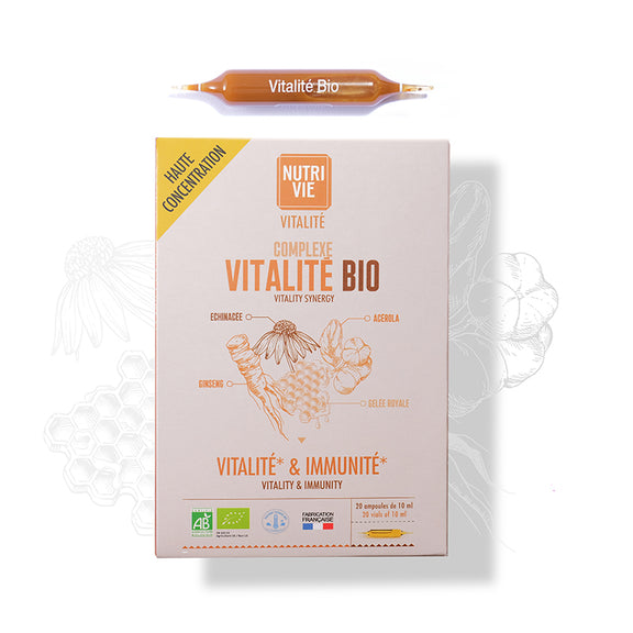 Complexe Vitalité Bio - 20 ampoules - Nutrivie